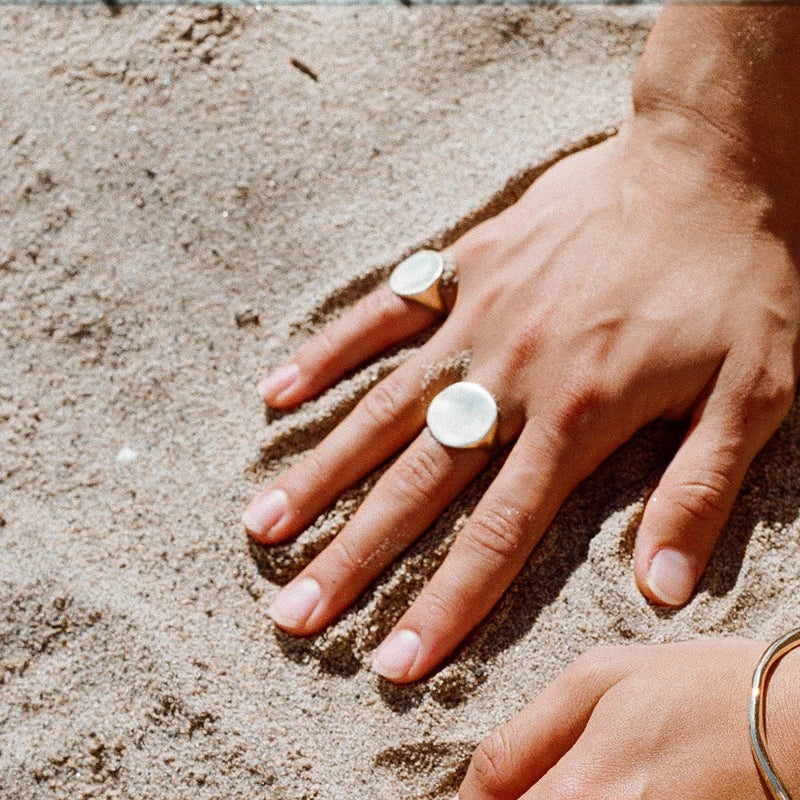 Moon Ring in Brass or Silver