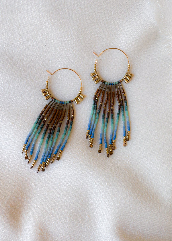 Lagoon Peregrine Hoop Earrings