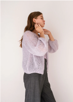 The Airy Mohair Bomber Lavender