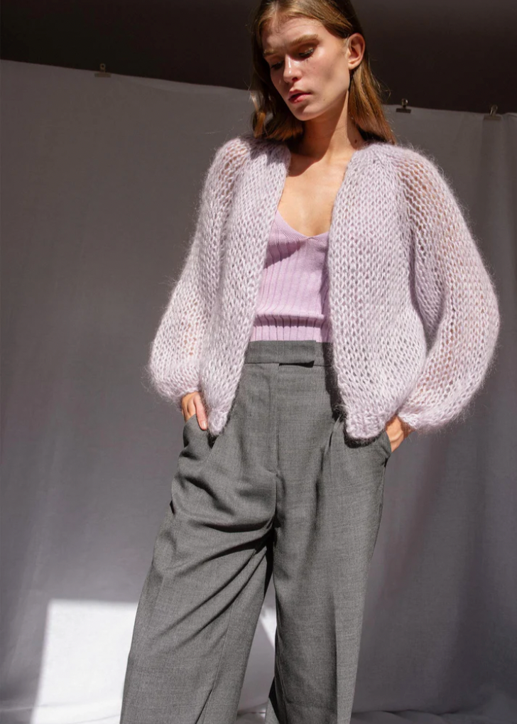 The Airy Mohair Bomber Lavender