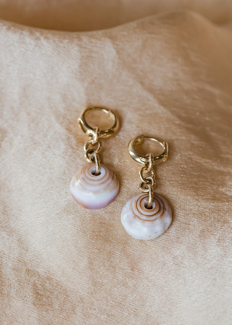 14k Puka Charm Earrings