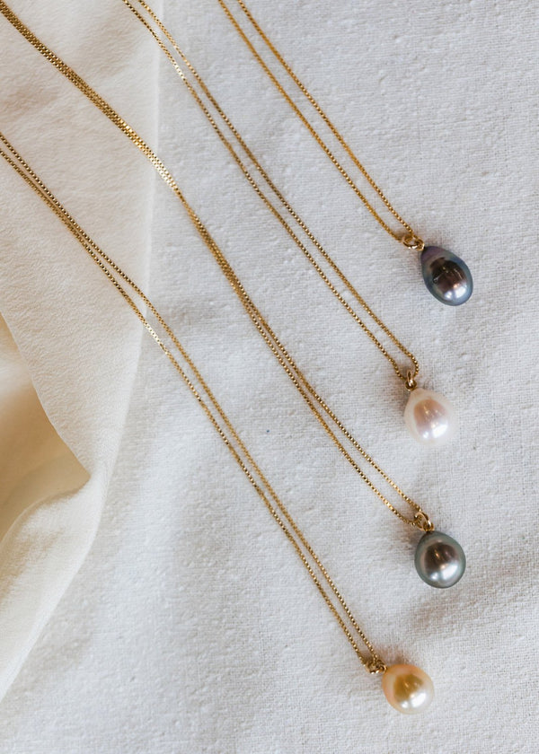 Drop Pearl on Adjustable Gold Filled Chain