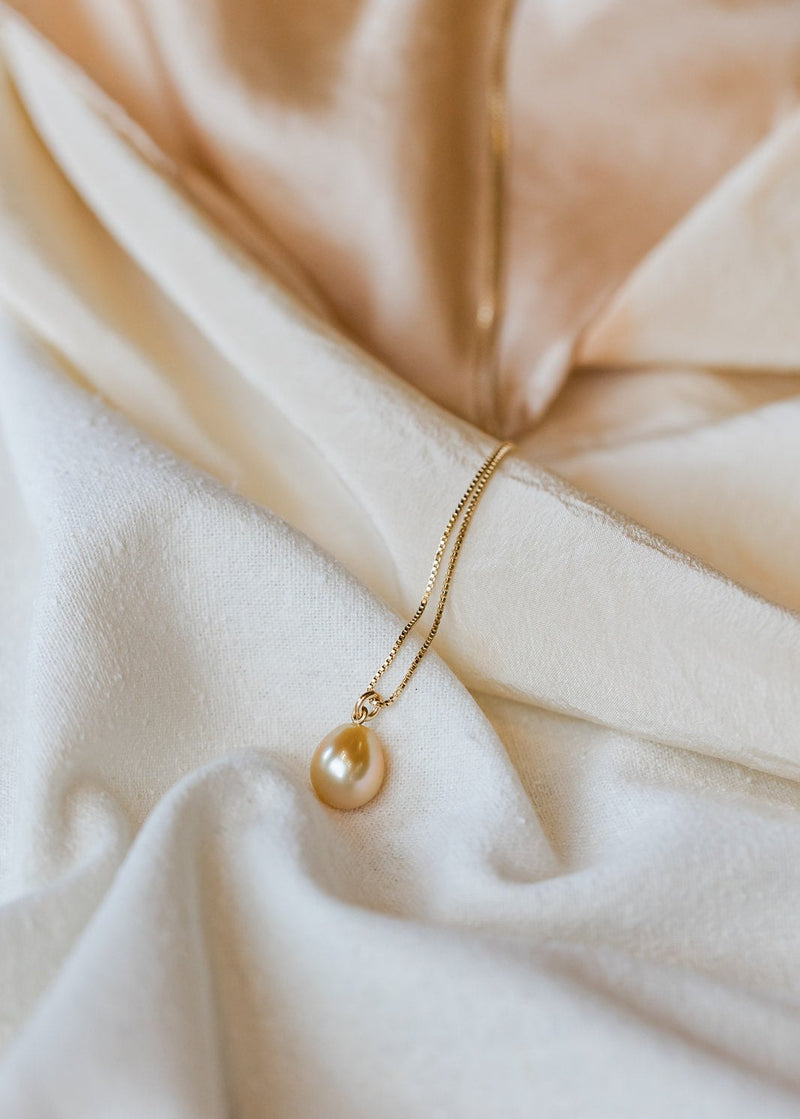 Drop Pearl on Adjustable Gold Filled Chain