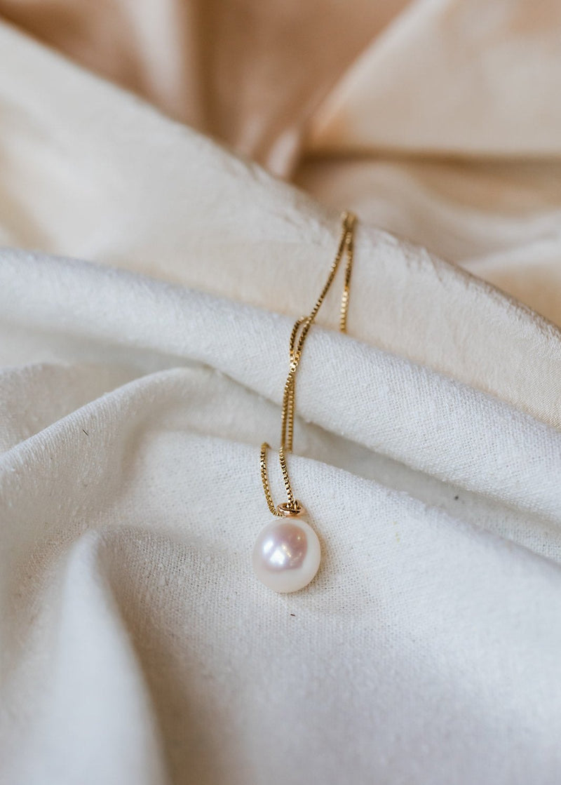 Drop Pearl on Adjustable Gold Filled Chain