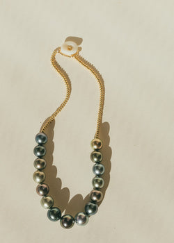 Tahitian Pastel Half Strand Pearl Necklace