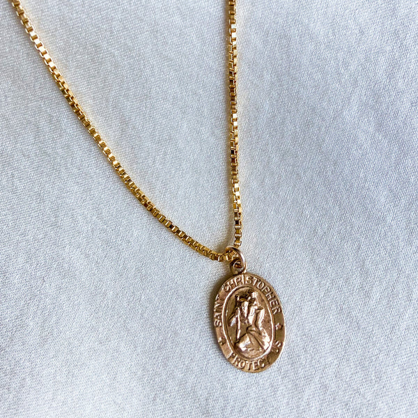 Solid Gold Saint Christopher Necklace | LUKE ROSE | Shop St Christophers  online – Luke Rose Jewellery